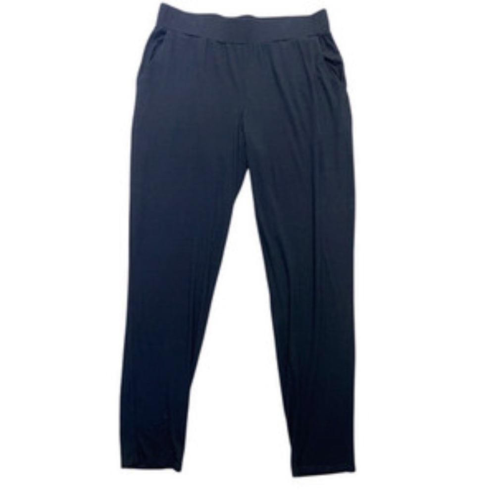 Eileen Fisher Pants Women S Black High Rise‎ Lightweight Pull On Comfort Stretch